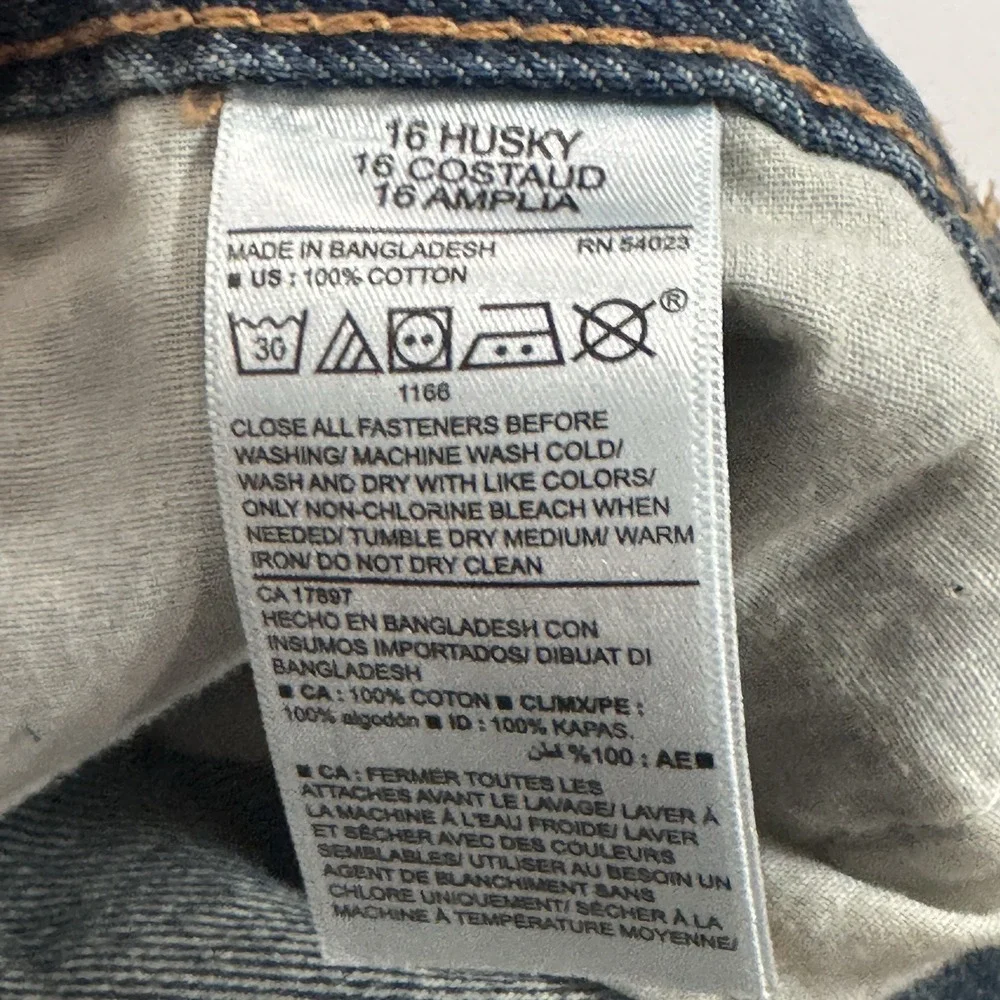 Old Navy Jeans Boy's Youth 16 Husky‎ Boot Cut Blue Adjustable Waist School